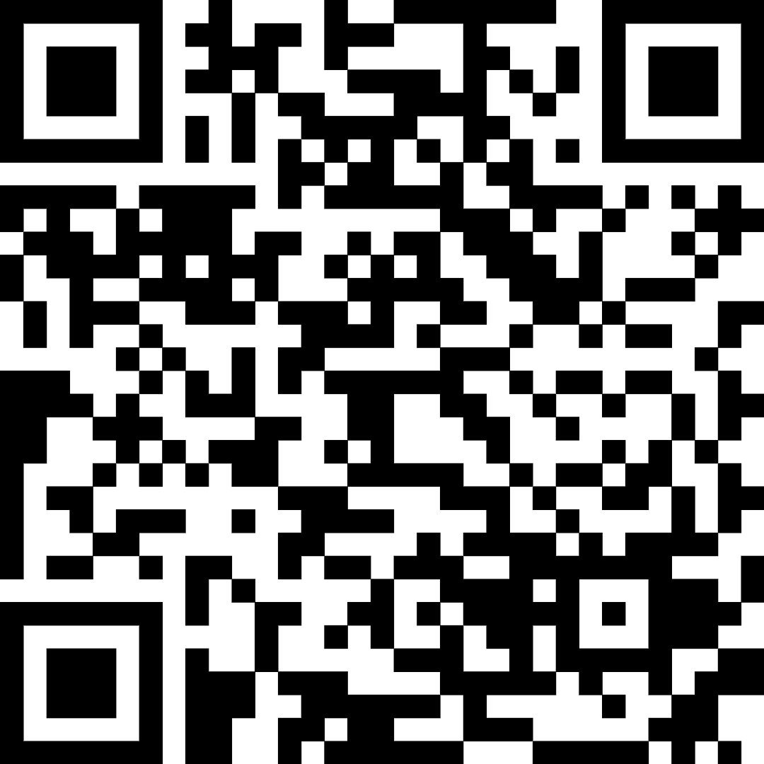 Schwarz-weißer QR-Code auf weißem Hintergrund